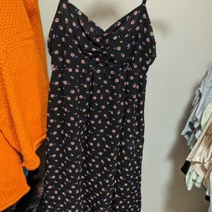Dark navy blue floral s dress